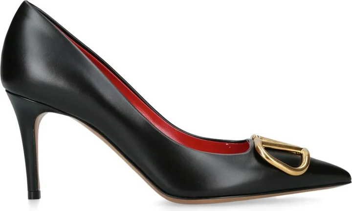 Valentino Garavani Leather VLogo Pumps 80
