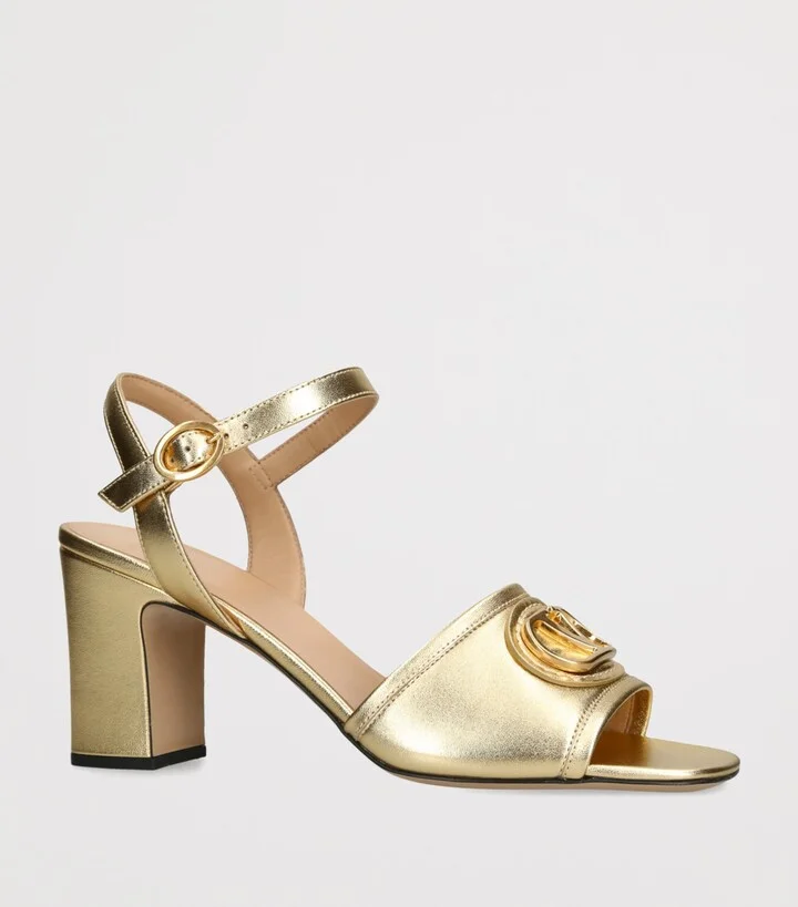 Valentino Garavani Leather VLogo Signature Heeled Sandals 75 - Image 3