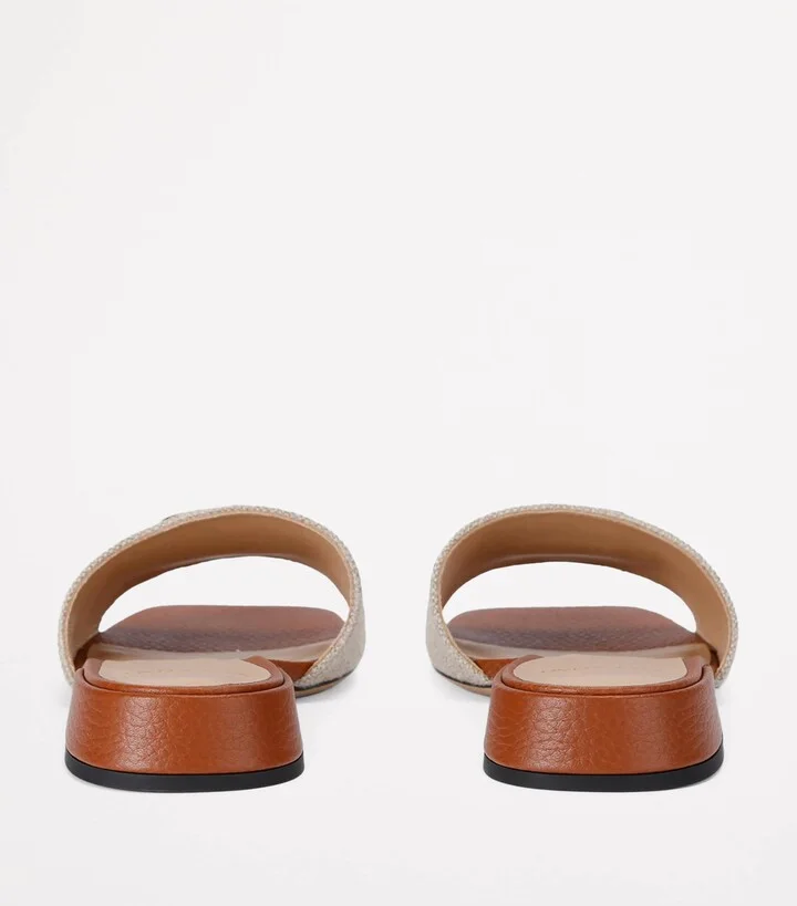 Valentino Garavani Leather Vlogo Slides 20 - Image 3