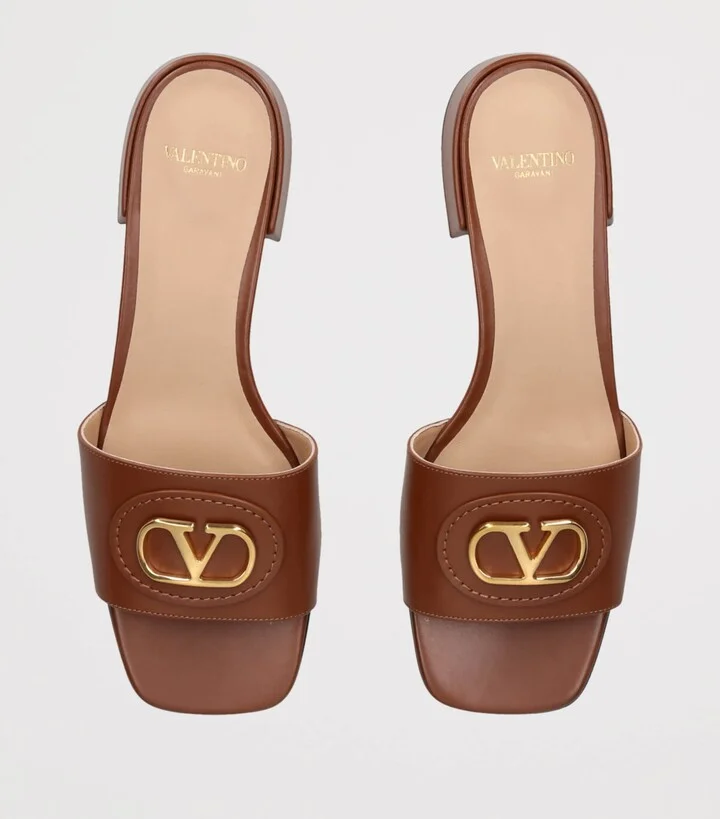 Valentino Garavani Leather VLogo Slides 20 - Image 4