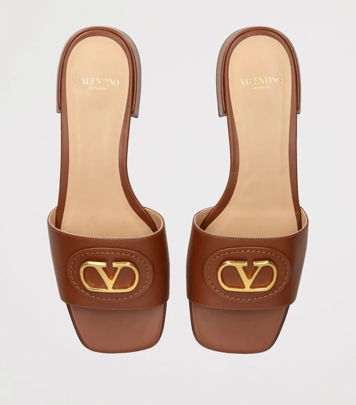 Valentino Garavani Leather VLogo Slides 20 - Image 4