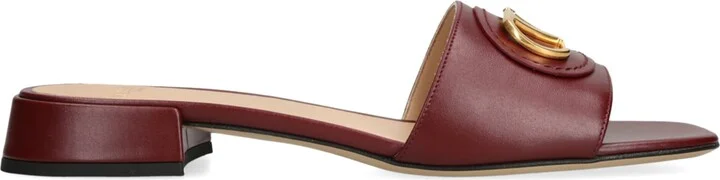 Valentino Garavani Leather Vlogo Slides 20