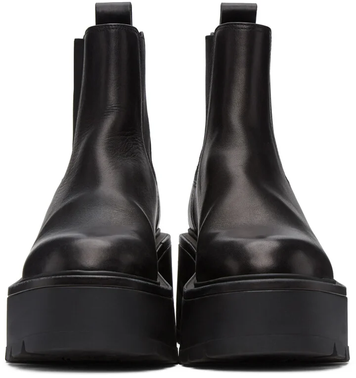 Valentino Garavani Leather VLogo Uniqueform Platform Boots - Image 2