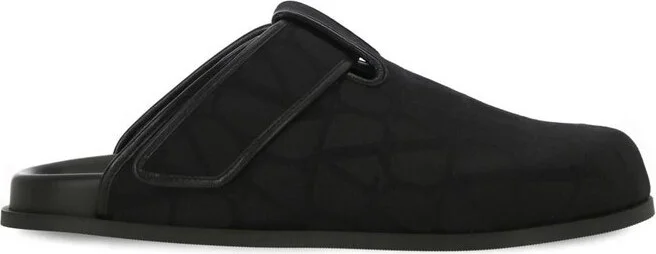 Valentino Garavani Logo Printed Slip-On Mules