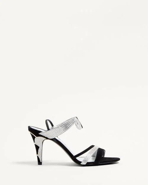 Valentino Garavani L'Une Et L'Autre Suede Sandal With Crystals 85Mm