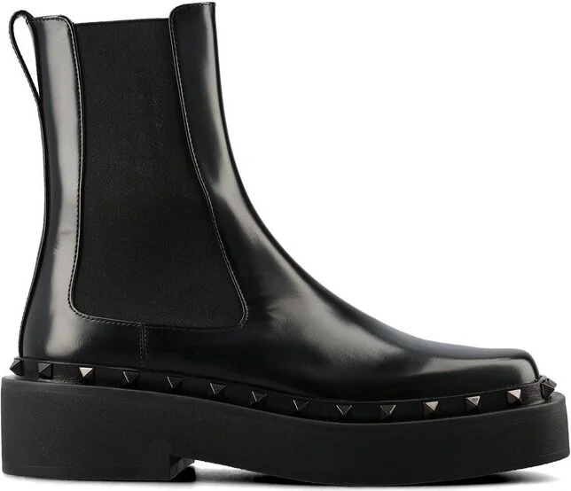 Valentino Garavani M-Way Rockstud Beatle Square Toe Boots