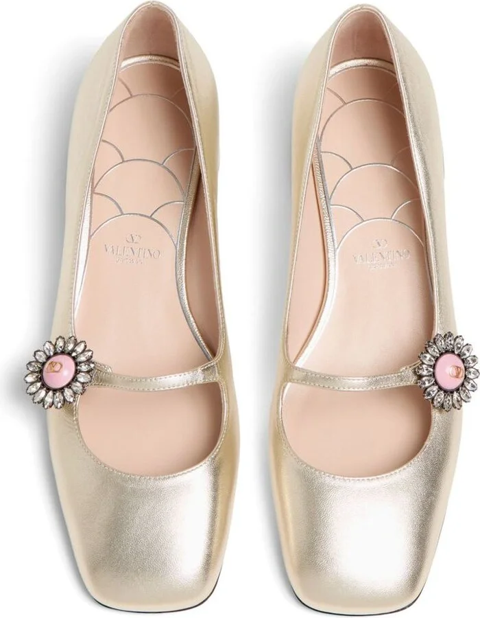 Valentino Garavani Mary-Jane Preshoes Leather Ballets - Image 2