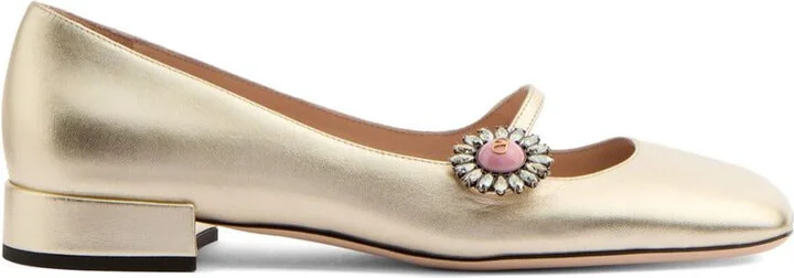 Valentino Garavani Mary-Jane Preshoes Leather Ballets