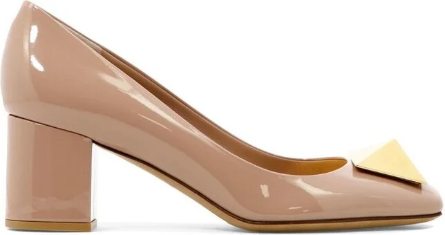 Valentino Garavani Maxi Stud Square Toe Pumps