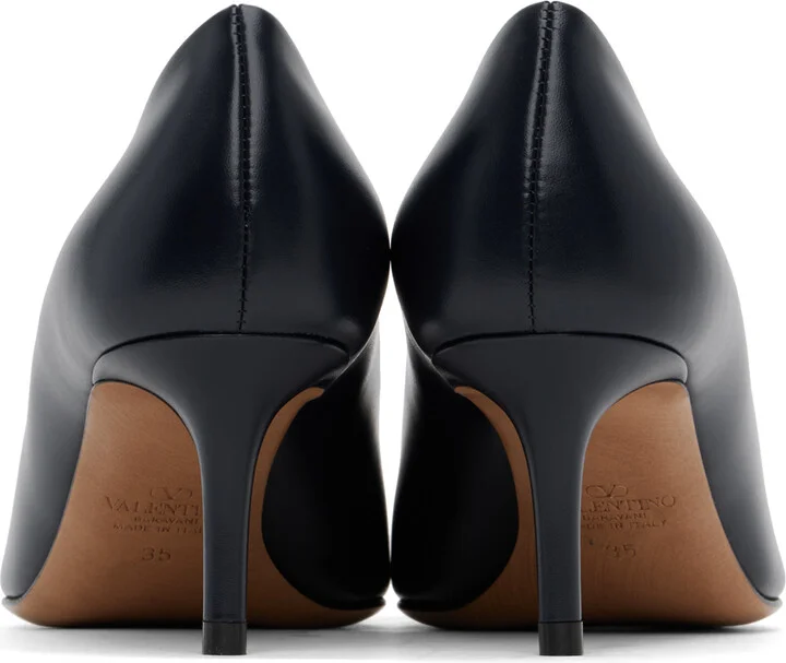 Valentino Garavani Navy VLogo Heels - Image 2