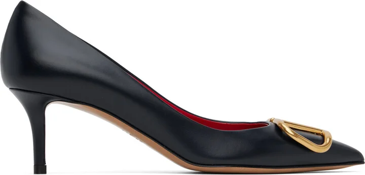 Valentino Garavani Navy VLogo Heels