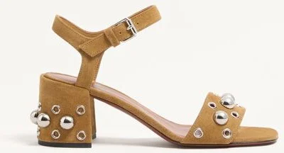 Valentino Garavani Nellcôte Crust Leather Sandal 60Mm