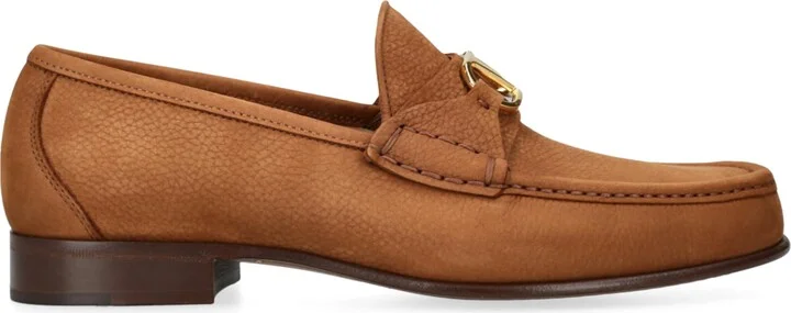 Valentino Garavani Nubuck Leather VLogo Loafers