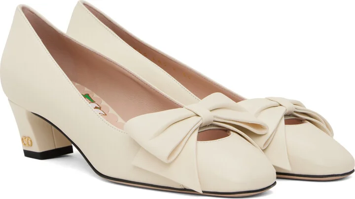 Valentino Garavani Off-White Bowow Heels - Image 4