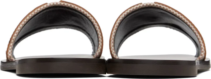Valentino Garavani Off-White & Brown Viva Superstar Slide Sandals - Image 2
