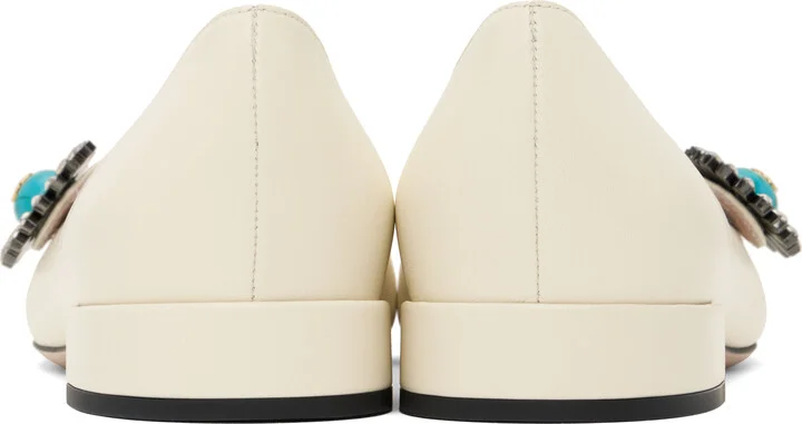 Valentino Garavani Off-White Mary-Jane Preshoes Ballerina Flats - Image 2