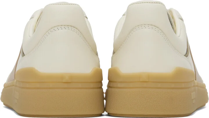 Valentino Garavani Off-White & Pink Upvillage Calfskin Sneakers - Image 2