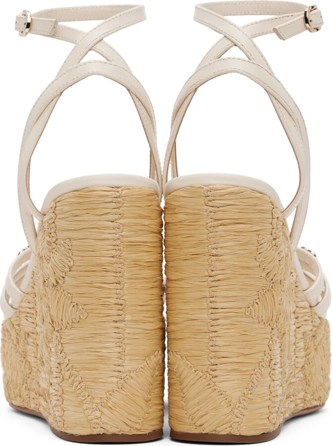 Valentino Garavani Off-White Raflower Heeled Sandals - Image 2