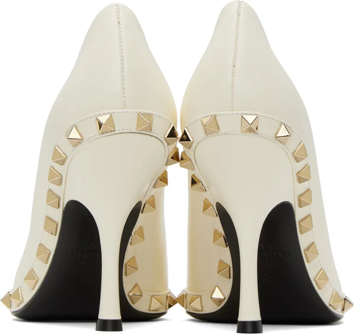 Valentino Garavani Off-White Rockstud Heels - Image 2