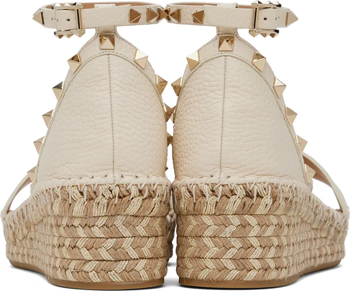 Valentino Garavani Off-White Rockstud Sandals - Image 2