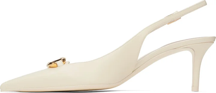 Valentino Garavani Off-White 'The Bold Edition' VLogo Heels - Image 3