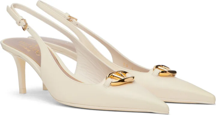 Valentino Garavani Off-White 'The Bold Edition' VLogo Heels - Image 4