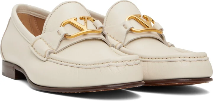 Valentino Garavani Off-White VLogo Signature Buffalo Loafers - Image 4