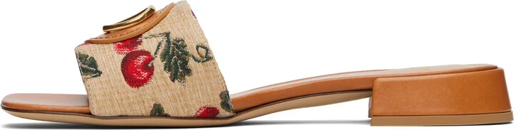 Valentino Garavani Off-White VLogo Signature Cherryfic Slide Sandals - Image 3