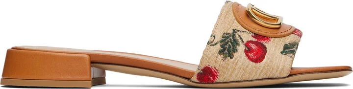 Valentino Garavani Off-White VLogo Signature Cherryfic Slide Sandals