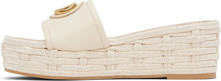 Valentino Garavani Off-White VLogo Signature Slide Espadrillas Sandals - Image 3