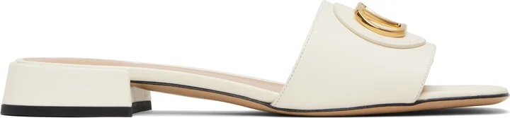 Valentino Garavani Off-White VLogo Signature Slide Sandals