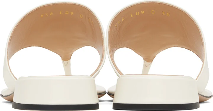 Valentino Garavani Off-White VLogo Signature Thong Sandals - Image 2