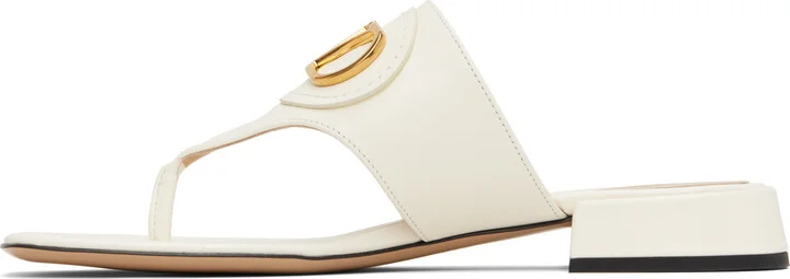 Valentino Garavani Off-White VLogo Signature Thong Sandals - Image 3