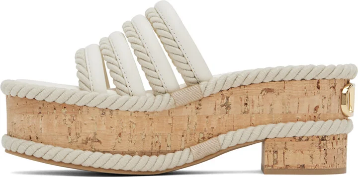 Valentino Garavani Off-White VLogo Summerblocks Flatform Sandals - Image 3