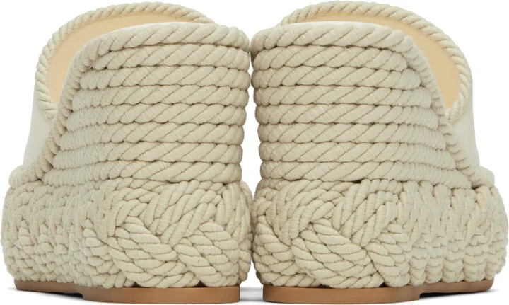 Valentino Garavani Off-White VLogo Torchon Wedge Slide Sandals - Image 2