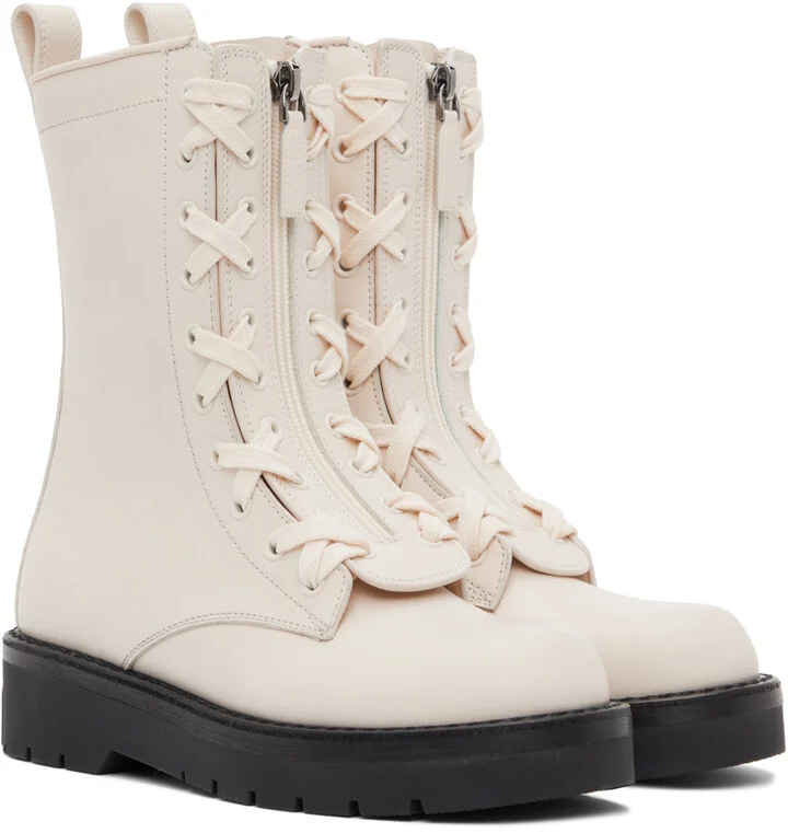Valentino Garavani Off-White Xcombat Boots - Image 4