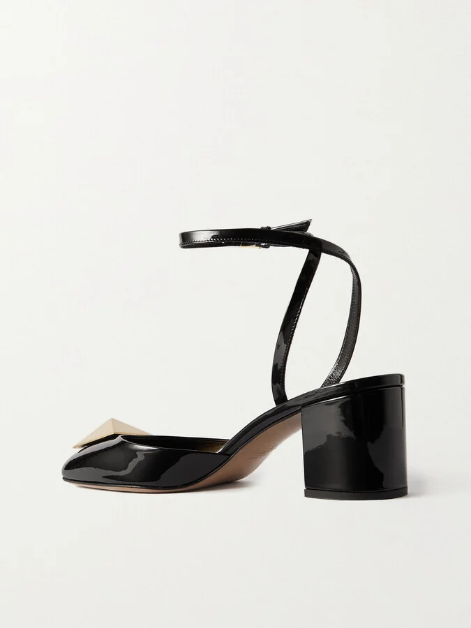 Valentino Garavani - One Stud 60 Patent-leather Pumps - Black - Image 3