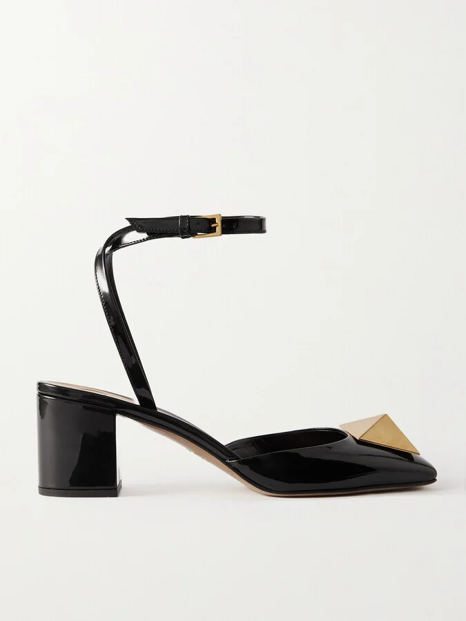 Valentino Garavani - One Stud 60 Patent-leather Pumps - Black