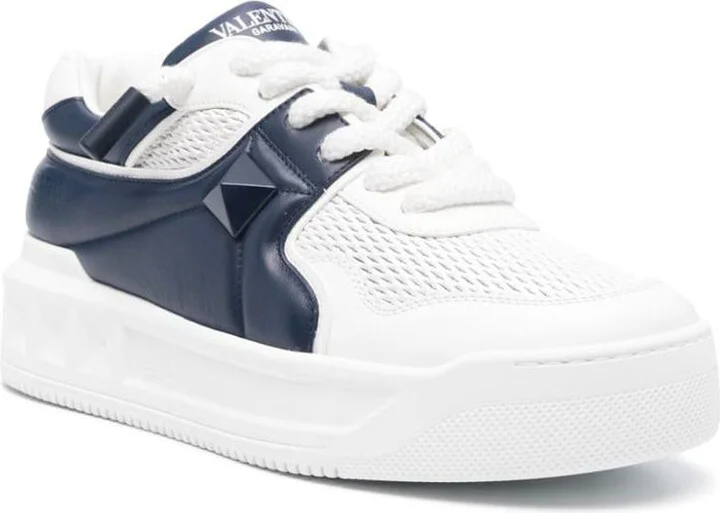 Valentino Garavani "One Stud" Leather Sneakers - Image 3