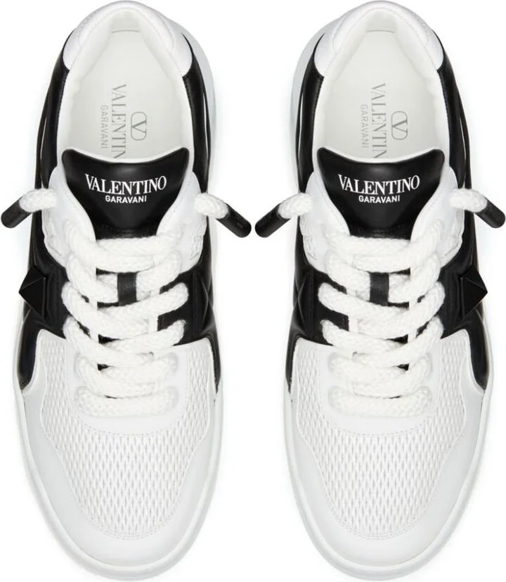 Valentino Garavani "One Stud" Leather Sneakers - Image 3