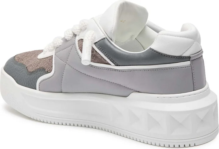 Valentino Garavani One Stud Panelled Leather Sneakers - Image 2
