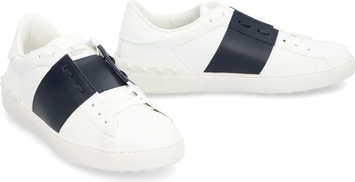 Valentino Garavani Open Leather Low-Top Sneakers - Image 3