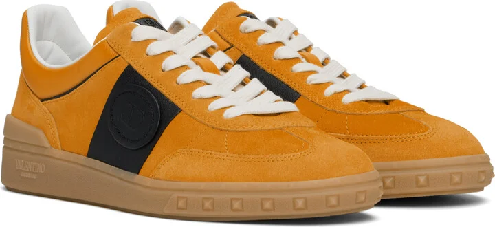 Valentino Garavani Orange & Black Upvillage Low Top Sneakers - Image 4