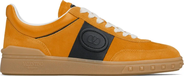 Valentino Garavani Orange & Black Upvillage Low Top Sneakers