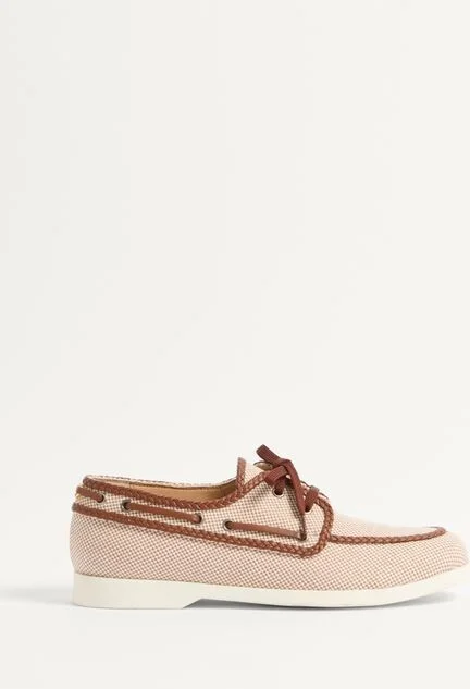 Valentino Garavani Palm Avenue Canvas And Nappa Boat Shoe