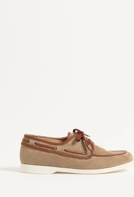 Valentino Garavani Palm Avenue Crust And Nappa Leather Boat Shoe