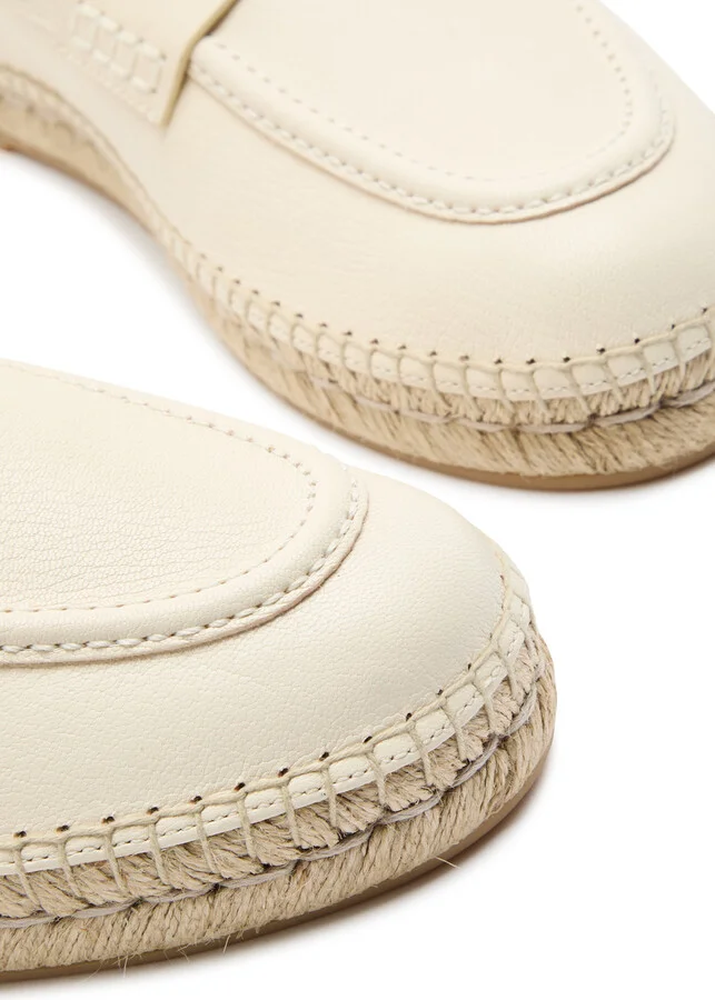 Valentino Garavani Palm Avenue Leather Espadrille Loafers - Image 3