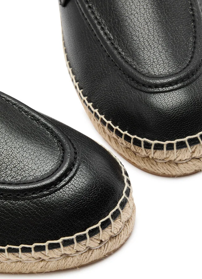 Valentino Garavani Palm Avenue Leather Espadrille Loafers - Image 3