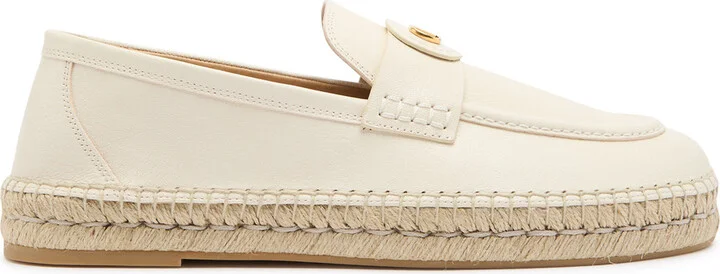 Valentino Garavani Palm Avenue Leather Espadrille Loafers