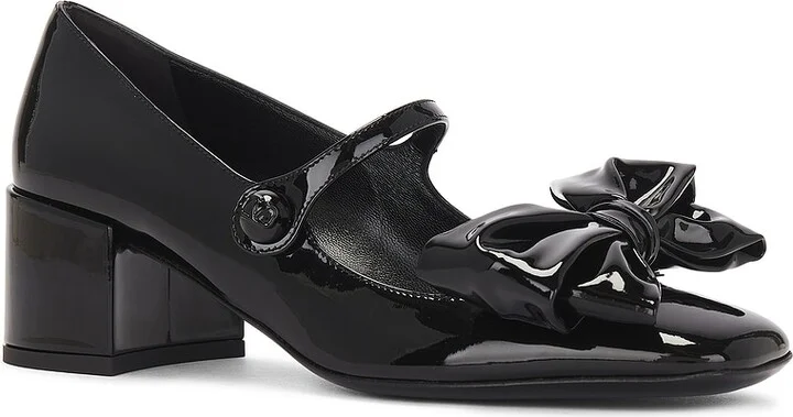 Valentino Garavani Patent Bow Jane 50 Mary Jane Pump in Black - Image 2